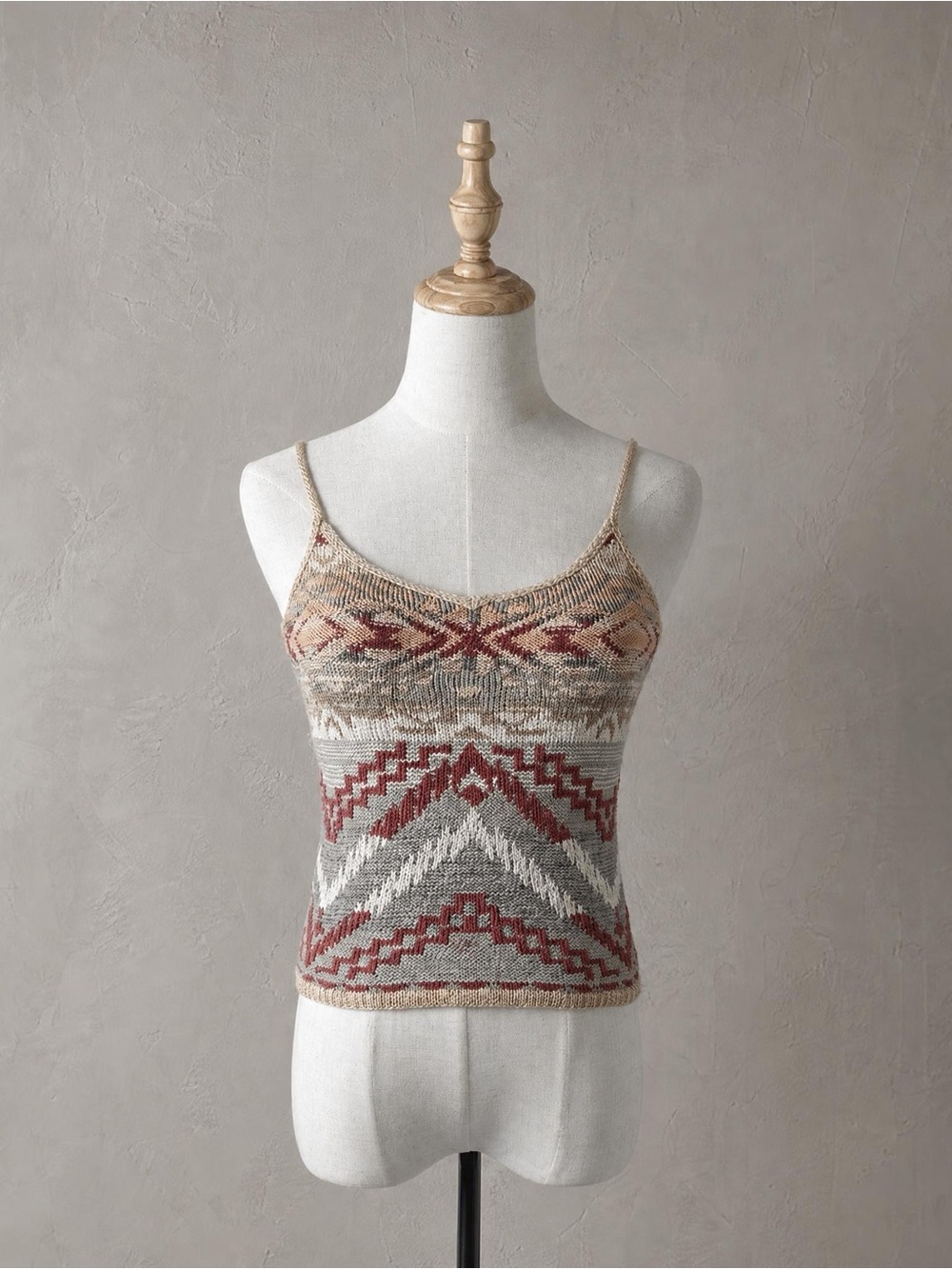 Ralph Lauren Blue Label Vintage Hand-Knit Linen Tank Sedona Sunset | S